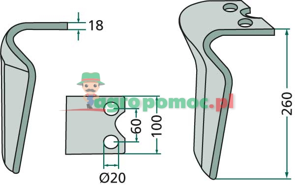 Ząb brony aktywnej | 492757.0, RH-450-DER | zdjęcie nr 2