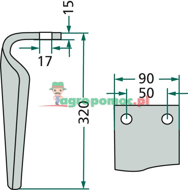Ząb brony aktywnej | RH-FRB-03R | zdjęcie nr 2