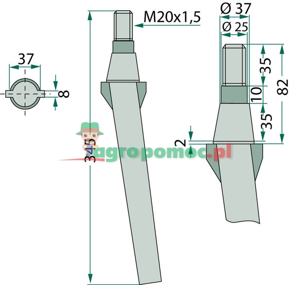 Ząb brony aktywnej | RH11E | zdjęcie nr 2