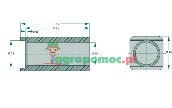 Łożysko ucha zaczepu | 47271000 | zdjęcie nr 2