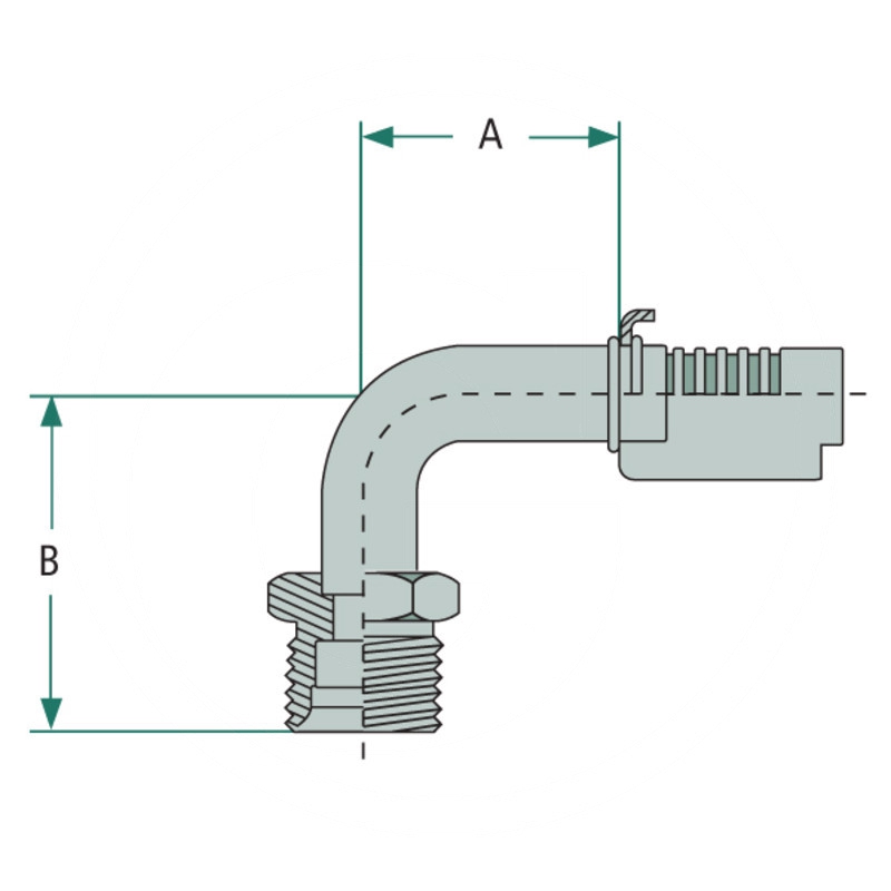 Złączka rurowa - oring aluminiowy 90° | zdjęcie nr 2