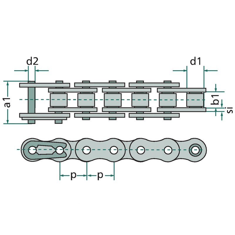 DONGHUA Łańcuch rolkowy | zdjęcie nr 2