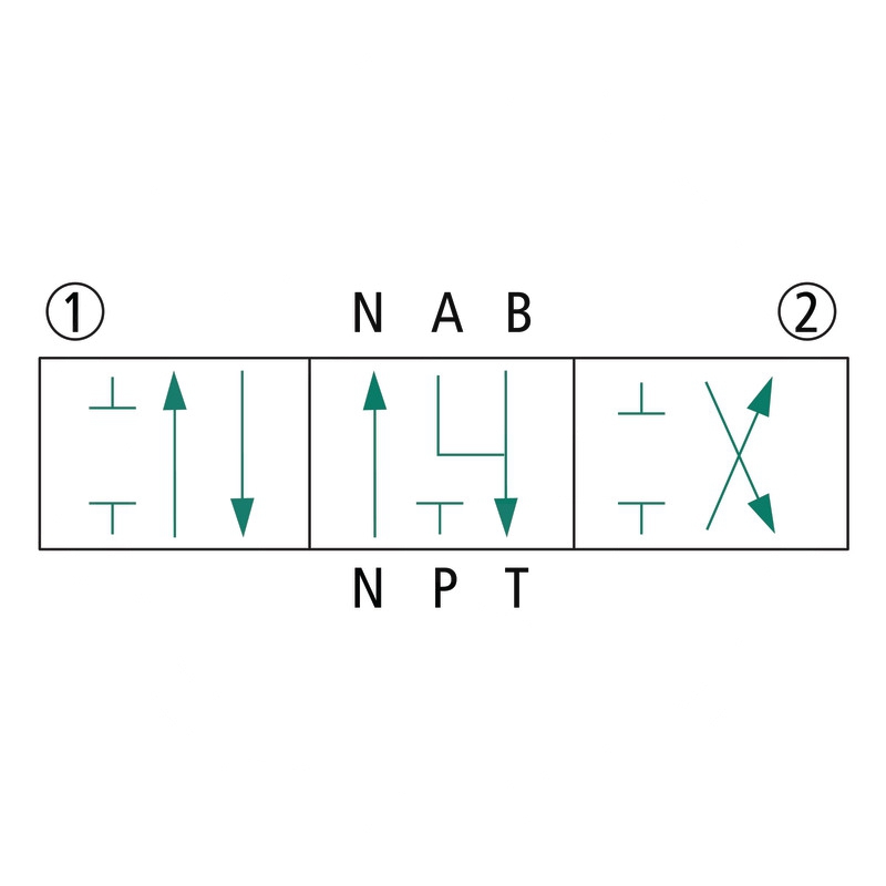 X-P40-S-D Tłok D dwustronnego działania (A-B otwarte) | zdjęcie nr 2
