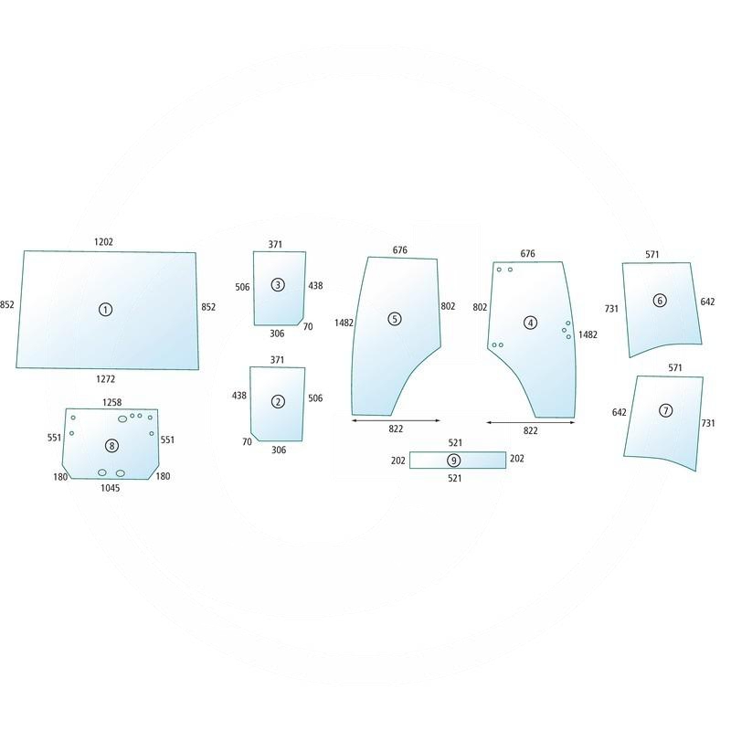 AGTECH Szyba przednia dolna prawa | zdjęcie nr 1