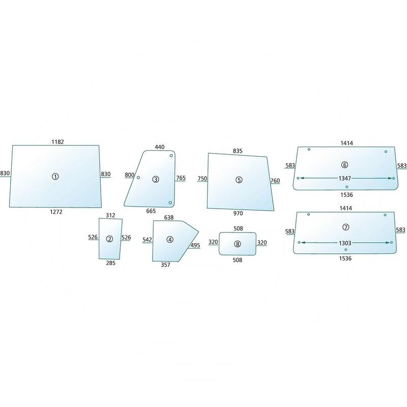 AGTECH Szyba tylna górna rozstaw otworów dolnych 1350 mm | zdjęcie nr 1