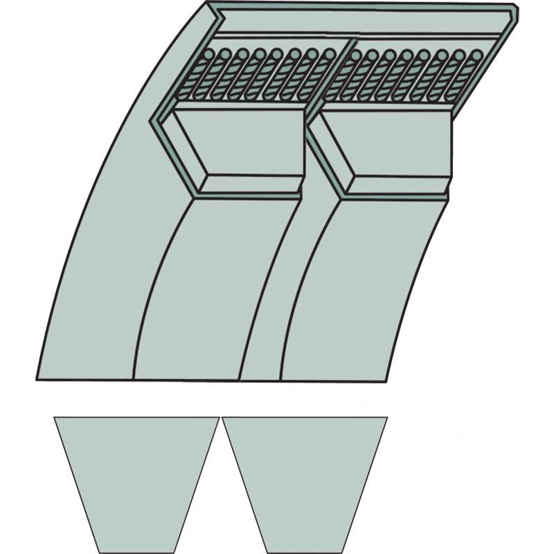 Bizon Pasek klinowy napędu rozdrabniacza słomy | 2HB 5250 BP | zdjęcie nr 2