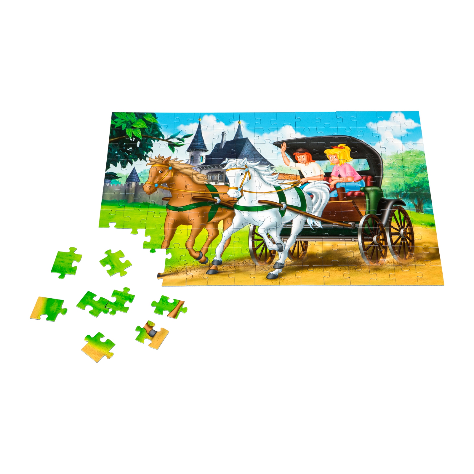 Puzzle, przejażdżka bryczką Bibi i Tiny, Schmidt 150 elementów | zdjęcie nr 3