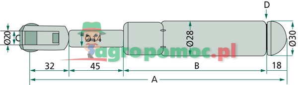 Siłownik gazowy | 128685 | zdjęcie nr 2