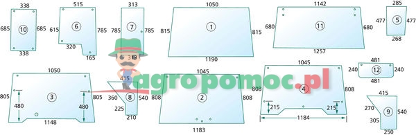 Szyba drzwi | 1284789C1 | zdjęcie nr 1