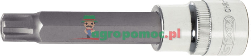 KS Tools 1/2" CHROMEplus® Bit-Stecknuss für RIBE®-Schrauben mit Stirnlochbohrung, M14 | zdjęcie nr 1