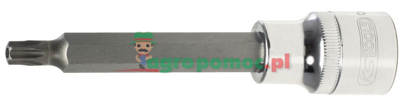 KS Tools 1/2" CHROMEplus® Bit-Stecknuss für TX-Schrauben mit Stirnlochbohrung, lang, TB27 | zdjęcie nr 1