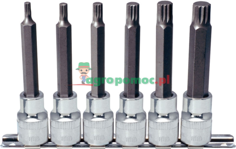 KS Tools 1/2" CHROMEplus® Bit-Stecknuss-Satz für Vielzahn (XZN®)-Schrauben, lang, 6-tlg., M | zdjęcie nr 1