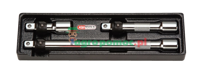 KS Tools 1/2" CHROMEplus® LOKPLUS-Verlängerungs-Satz mit Verriegelung, 3-tlg., 75-250mm | zdjęcie nr 1