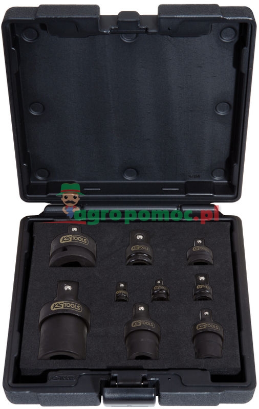 KS Tools 1/4"+3/8"+1/2"+3/4" Kraft-Vergrößerungs- und Reduzieradapter-Satz, 9- | zdjęcie nr 1