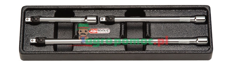 KS Tools 1/4" CHROMEplus® LOKPLUS-Verlängerungs-Satz mit Verriegelung, 3-tlg., 100-250mm | zdjęcie nr 1