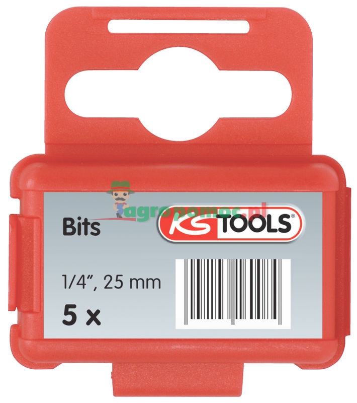 KS Tools 1/4" CLASSIC Bit für Innensechskant-Schrauben mit Stirnlochbohrung, 25mm, 4mm, 5er Pack | zdjęcie nr 1