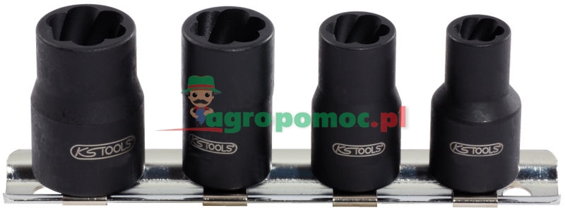 KS Tools 1/4" Spiral-Profil-Stecknuss-Satz, 4-tlg., 8-13mm | zdjęcie nr 1