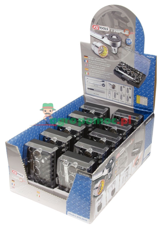 KS Tools 1/4" TRIPLEplus® Bit-Satz-Display, 10-tlg. | zdjęcie nr 1