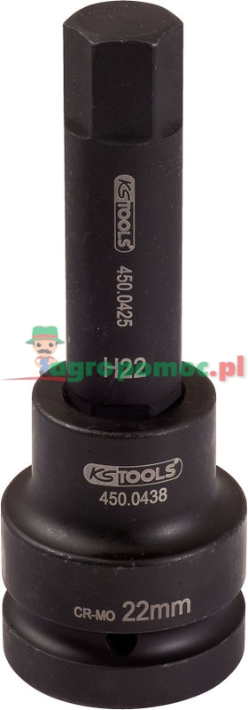 KS Tools 1" Kraft-Bit-Stecknuss für Innensechskant-Schrauben, lang, 29mm | zdjęcie nr 1