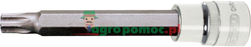 KS Tools 3/8" CHROMEplus® Bit-Stecknuss für TX-Schrauben mit Stirnlochbohrung, lang, TB60 | zdjęcie nr 1