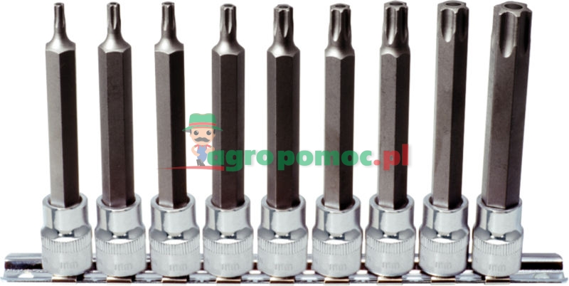 KS Tools 3/8" CHROMEplus® Bit-Stecknuss-Satz für TX-Schrauben, lang, 9-tlg., T20-T60 | zdjęcie nr 1