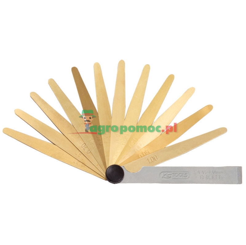 KS Tools Antimagnetische Messing-Fühlerlehre, 8 Blatt, 05-0,5mm | zdjęcie nr 1