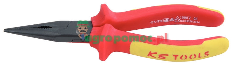 KS Tools ERGOTORQUE® VDE Flachrundzange, 208mm | zdjęcie nr 1