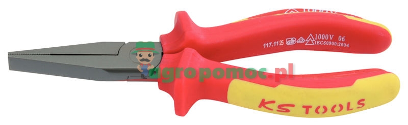 KS Tools ERGOTORQUE® VDE Flachzange, 165mm | zdjęcie nr 1