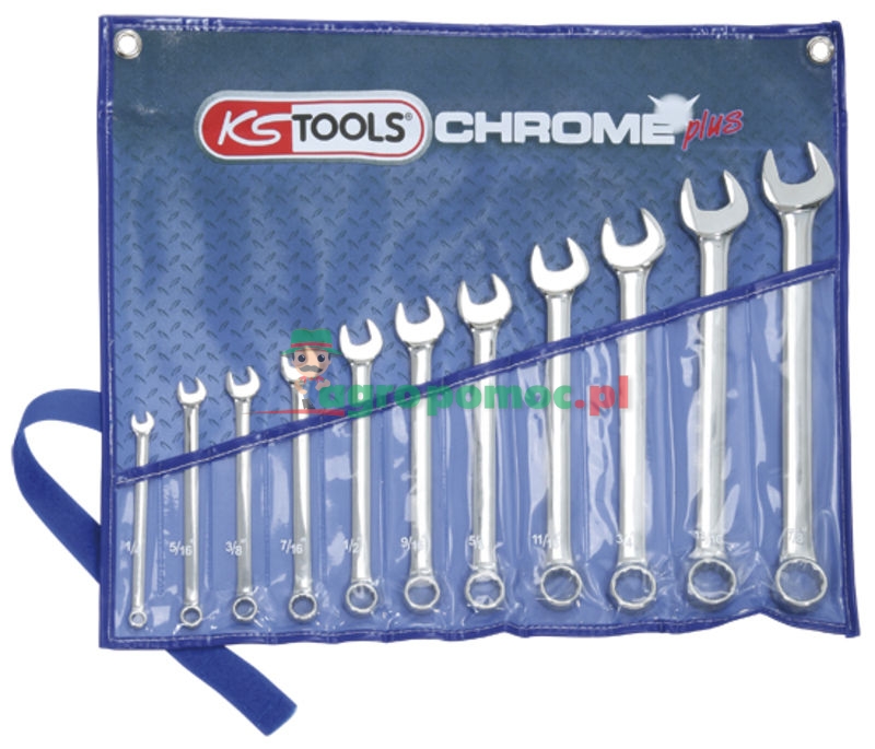 KS Tools Klucz szczękowo-oczkowy -zestaw | zdjęcie nr 1