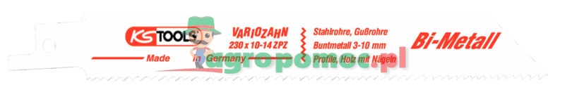 KS Tools Säbelsägeblatt,L=230mm,1,8-2,5mm,5-Pack, | zdjęcie nr 1