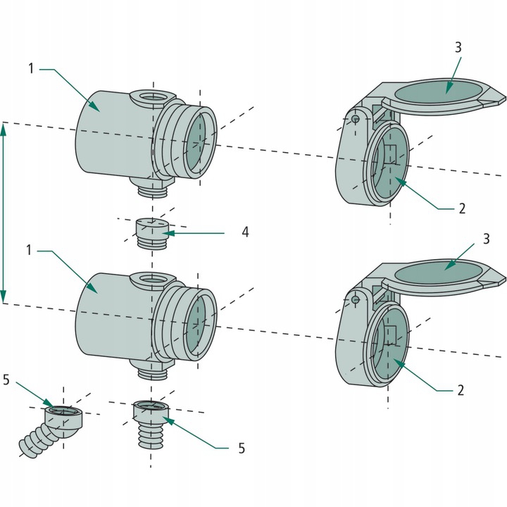 Faster KITPG45 króciec systemu zbierania oleju gniazda stop | KIT PG 45 | zdjęcie nr 2