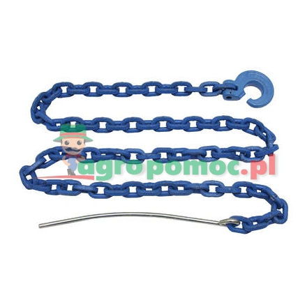 Łańcuch typu choker z hakiem i igłą przelotową