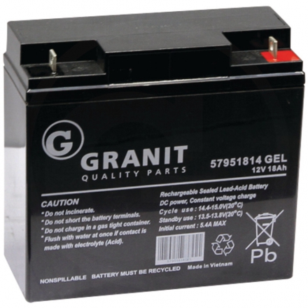 Gartenland Akumulator 12V 18Ah | DIN51814