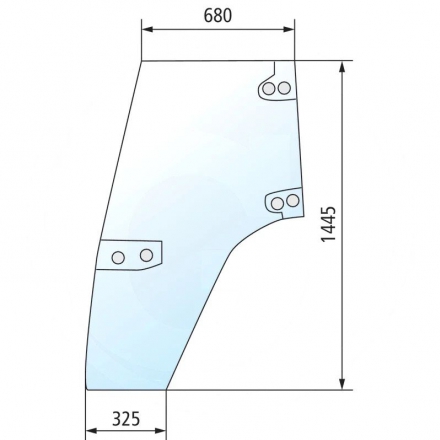 Szyba drzwi lewa STEYR | 1-34-621-0901-34-621-0011-34-621-080