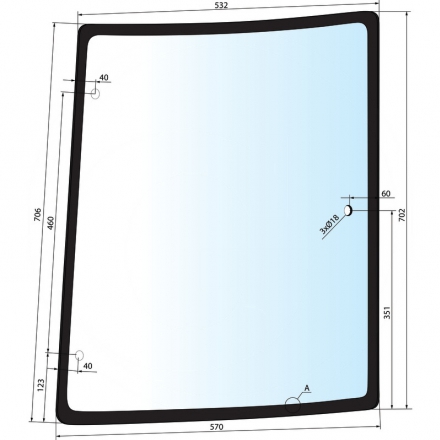 Szyba boczna prawa | 5089556