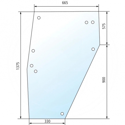 Szyba drzwi lewa | 04347340