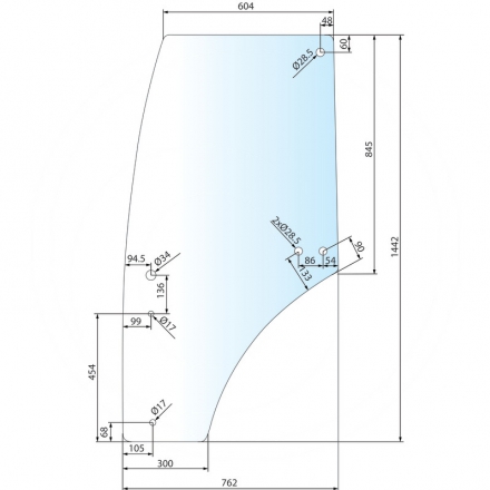 Szyba drzwi lewa | R198624, SU27314