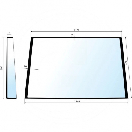 Szyba przednia JOHN DEERE | R114807, R96187