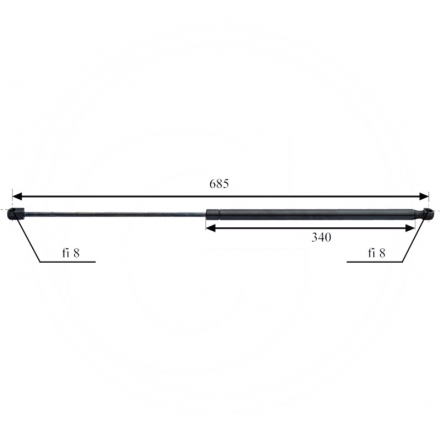 AGTECH Sprężyna gazowa szyby tylnej made in Poland