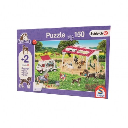 Puzzle Szkoła jeździecka i weterynarz, Schmidt 150 elementów