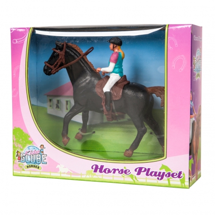 Koń z dżokejem Kids Globe