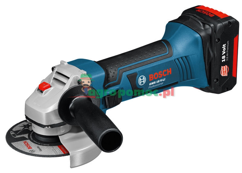 BOSCH Szlifierka kątowa akumulatorowa GWS 18 V-LI 2x3,0 Ah, L-Boxx,