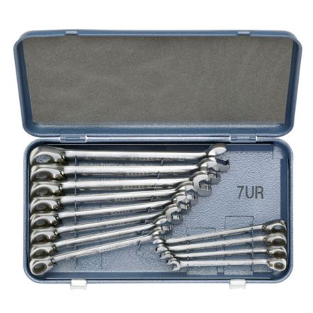 GEDORE Klucz oczkowo-płaski z grzechotką-zestaw | 7 UR-012