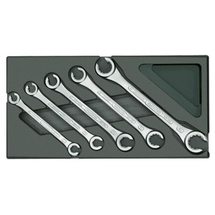 GEDORE Klucze oczkowe podwójne, otwarte | 1500 ES-400