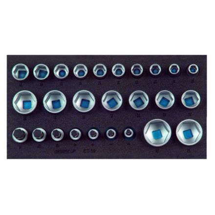 GEDORE Nasadki do kluczy nasadowych - zestaw 1/2" | 1500 CT1-19