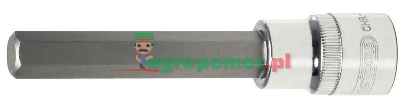 KS Tools 1/2" CHROMEplus® Bit-Stecknuss für Innensechskant-Schrauben, lang, 7mm