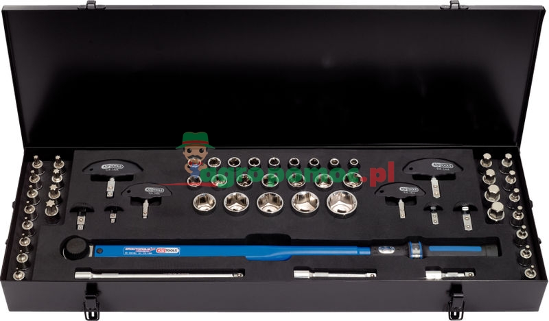 KS Tools 1/2" ERGOTORQUE®precision Drehmomentschlüssel-Werkzeugsatz 80-420 Nm, 52-tlg.