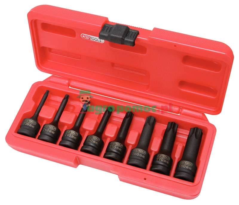KS Tools 1/2" Zestaw nasadek udarowych do TX, 8-el., T30-T80