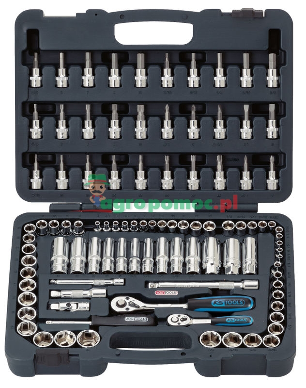 KS Tools 1/4"+3/8" CHROMEplus® Steckschlüssel-Satz, 99-tlg.