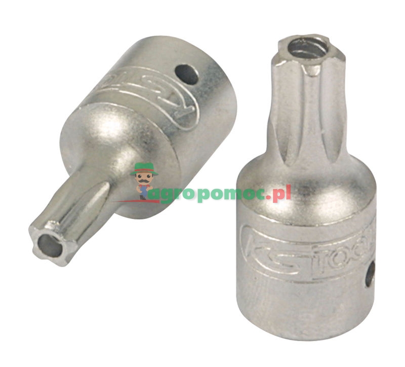 KS Tools 1/4" Bit-Stecknuss für Fünfstern-Schrauben mit Stirnlochbohrung, TS40